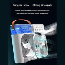 Load image into Gallery viewer, 3 In 1 Air Humidifier Cooling USB Fan LED Night Light Water Mist Humidification Fan Spray Electric Fan