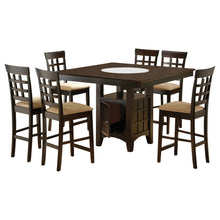 Load image into Gallery viewer, Coaster Gabriel 7-Piece Lattice-Back Counter Height Dining Set Cappuccino