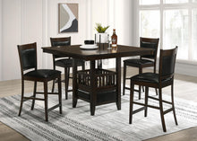 Load image into Gallery viewer, Coaster Jaden 5-piece Square Counter Height Dining Set Espresso