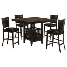 Load image into Gallery viewer, Coaster Jaden 5-piece Square Counter Height Dining Set Espresso