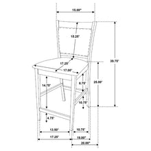 Load image into Gallery viewer, Coaster Jaden 5-piece Square Counter Height Dining Set Espresso