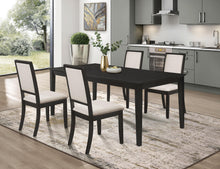 Load image into Gallery viewer, Coaster Louise 5-piece Rectangular Extension Leaf Dining Set Black