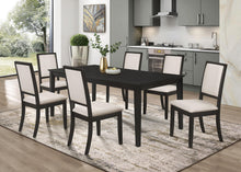 Load image into Gallery viewer, Coaster Louise 7-piece Rectangular Extension Leaf Dining Set Black