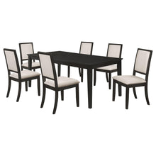 Load image into Gallery viewer, Coaster Louise 7-piece Rectangular Extension Leaf Dining Set Black