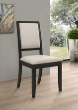 Load image into Gallery viewer, Coaster Louise Upholstered Wood Dining Side Chair Black (Set of 2)