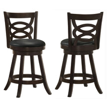 Load image into Gallery viewer, Coaster Calecita Wood Swivel Counter Stool Cappuccino (Set of 2)