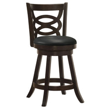Load image into Gallery viewer, Coaster Calecita Wood Swivel Counter Stool Cappuccino (Set of 2)