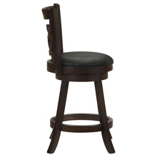 Load image into Gallery viewer, Coaster Calecita Wood Swivel Counter Stool Cappuccino (Set of 2)