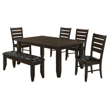 Load image into Gallery viewer, Coaster Dalila 6-piece Rectangular Dining Table Set Cappuccino