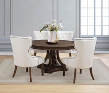 Load image into Gallery viewer, Coaster Ridgewell 5-piece Round Pedestal Dining Set Dark Oak