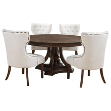 Load image into Gallery viewer, Coaster Ridgewell 5-piece Round Pedestal Dining Set Dark Oak