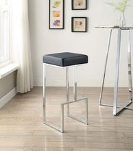 Load image into Gallery viewer, Coaster Gervase Square Bar Stool Black and Chrome