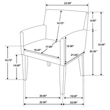 Load image into Gallery viewer, Coaster Catherine Upholstered Dining Arm Chair Grey (Set of 2)