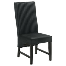 Load image into Gallery viewer, Coaster Barrand Channel-Back Upholstered Dining Side Chair Black Set of 2