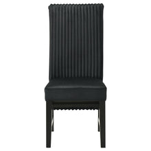 Load image into Gallery viewer, Coaster Barrand Channel-Back Upholstered Dining Side Chair Black Set of 2