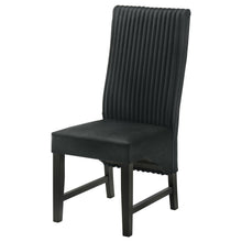Load image into Gallery viewer, Coaster Barrand Channel-Back Upholstered Dining Side Chair Black Set of 2
