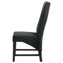 Load image into Gallery viewer, Coaster Barrand Channel-Back Upholstered Dining Side Chair Black Set of 2