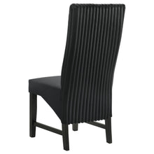 Load image into Gallery viewer, Coaster Barrand Channel-Back Upholstered Dining Side Chair Black Set of 2