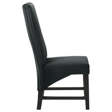 Load image into Gallery viewer, Coaster Barrand Channel-Back Upholstered Dining Side Chair Black Set of 2