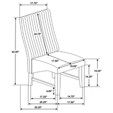 Load image into Gallery viewer, Coaster Barrand Channel-Back Upholstered Dining Side Chair Black Set of 2