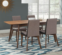 Load image into Gallery viewer, Coaster Redbridge 5-piece Rectangular Dining Set Natural Walnut