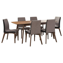 Load image into Gallery viewer, Coaster Redbridge 7-piece Rectangular Dining Set Natural Walnut