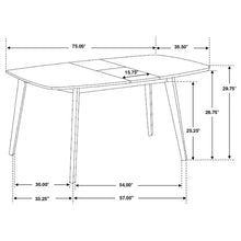 Load image into Gallery viewer, Coaster Redbridge 7-piece Rectangular Dining Set Natural Walnut