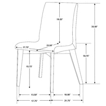 Load image into Gallery viewer, Coaster Redbridge Fabric Dining Side Chair Walnut (Set of 2)