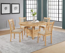 Load image into Gallery viewer, Coaster Lavon 5-piece Oval Extension Leaf Dining Set Light Oak