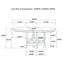Load image into Gallery viewer, Coaster Lavon 5-piece Oval Counter Height Extension Dining Set Light Oak