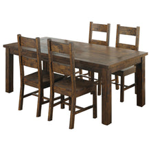 Load image into Gallery viewer, Coaster Coleman 5-piece Rectangular Dining Set Rustic Golden Brown