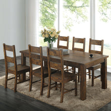 Load image into Gallery viewer, Coaster Coleman 7-piece Rectangular Dining Set Rustic Golden Brown