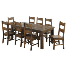 Load image into Gallery viewer, Coaster Coleman 9-piece Rectangular Dining Set Rustic Golden Brown