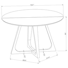 Load image into Gallery viewer, Coaster Gwynn Round 51-inch Marble Stainless Steel Dining Table Gold
