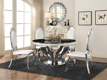 Load image into Gallery viewer, Coaster Antoine Oval-Back Faux Leather Dining Side Chair Cream White Set of 2