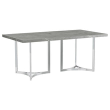 Load image into Gallery viewer, Coaster Sterling 72-inch Rectangular Dining Table Grey Faux Marble