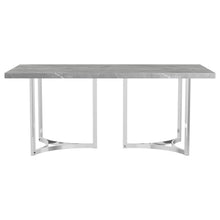 Load image into Gallery viewer, Coaster Sterling 72-inch Rectangular Dining Table Grey Faux Marble