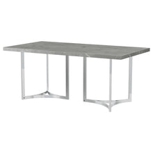Load image into Gallery viewer, Coaster Sterling 72-inch Rectangular Dining Table Grey Faux Marble