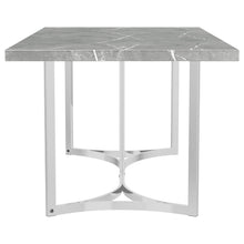 Load image into Gallery viewer, Coaster Sterling 72-inch Rectangular Dining Table Grey Faux Marble