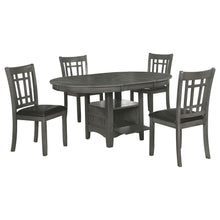 Load image into Gallery viewer, Coaster Lavon 5-piece Oval Extension Leaf Dining Set Medium Grey