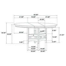 Load image into Gallery viewer, Coaster Lavon 5-piece Oval Extension Leaf Dining Set Medium Grey