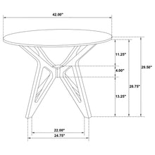 Load image into Gallery viewer, Coaster Elowen Round 42-inch Solid Wood Dining Table Light Walnut