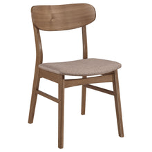 Load image into Gallery viewer, Coaster Dortch Curved-Back Upholstered Dining Side Chair Walnut Set of 2