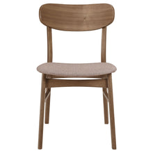 Load image into Gallery viewer, Coaster Dortch Curved-Back Upholstered Dining Side Chair Walnut Set of 2
