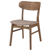 Load image into Gallery viewer, Coaster Dortch Curved-Back Upholstered Dining Side Chair Walnut Set of 2