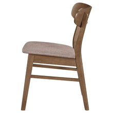 Load image into Gallery viewer, Coaster Dortch Curved-Back Upholstered Dining Side Chair Walnut Set of 2