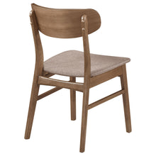 Load image into Gallery viewer, Coaster Dortch Curved-Back Upholstered Dining Side Chair Walnut Set of 2