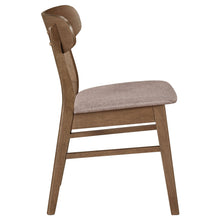 Load image into Gallery viewer, Coaster Dortch Curved-Back Upholstered Dining Side Chair Walnut Set of 2