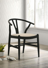 Load image into Gallery viewer, Coaster Crestmont Wood Wishbone Dining Side Chair Black (Set of 2)