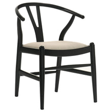Load image into Gallery viewer, Coaster Crestmont Wood Wishbone Dining Side Chair Black (Set of 2)